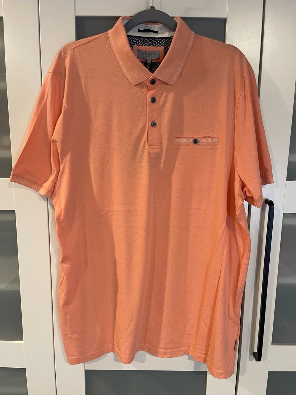 Ted Baker Men’s Peach-Orange Short-Sleeve Polo
